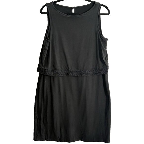 J. Jill Dresses & Skirts - J JILL Wearever Women Sleeveless Pullover Knit Midi Dress Sz M Black Casual 13-8